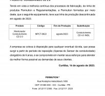 NOTA TÉCNICA 08/2023 - DESCONTINUAÇÃO DO PRODUTO : Monitorador Condutivímetro CD 2.0